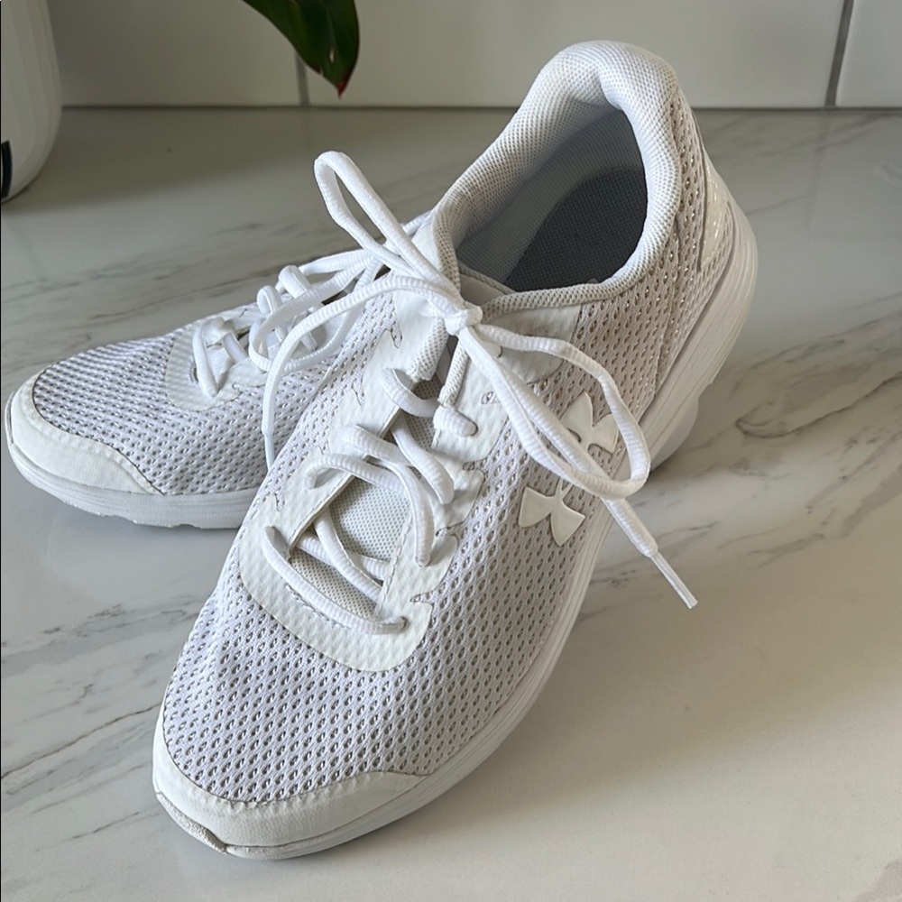 Under Armour Surge White Athletic Sneakers